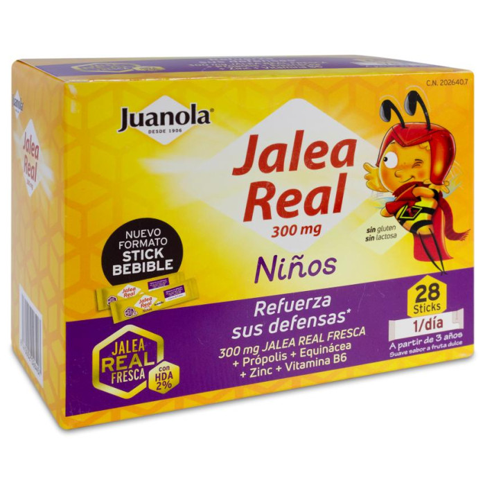 JUANOLA JALEA NIÑOS 28 STICKS CN 202640 | PcFarmacia