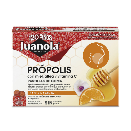 JUANOLA PROPOLIS NARANJA 36PAS CN 221447 | PcFarmacia